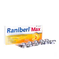 Raniberl Max 150 mg - leczenie objawowe dolegliwości żołądkowych, 20 tabletek powlekanych