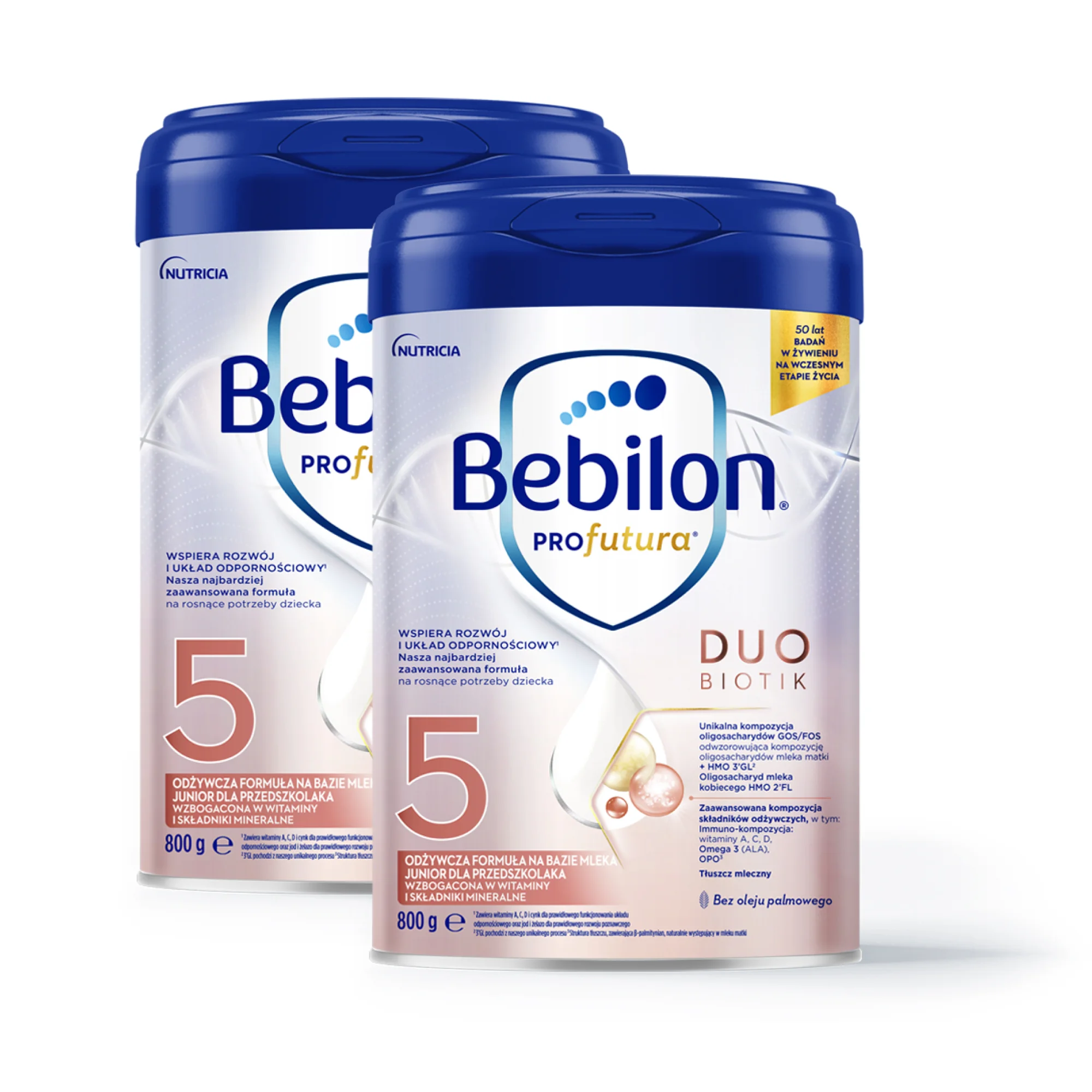 Bebilon Profutura DuoBiotik 5 odżywcza formuła na bazie mleka, dla przedszkolaka,  2 x 800 g