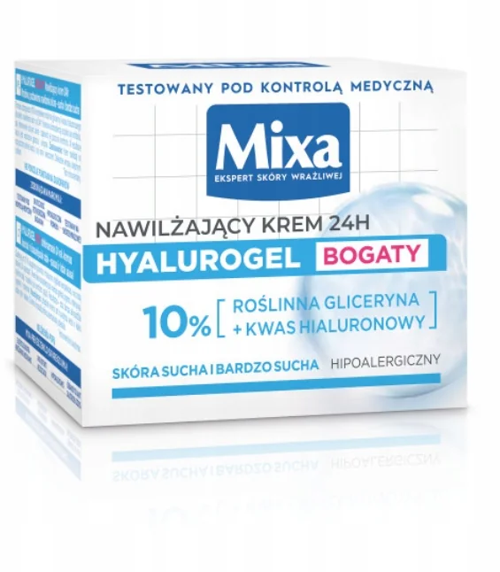 Mixa Hyalurogel nawilżający żel-krem 24h, 50 ml