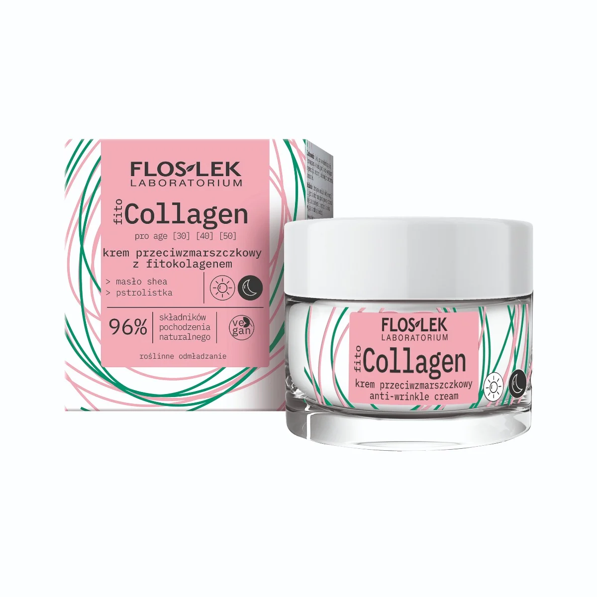 Floslek fitoCOLLAGEN pro age krem przeciwzmarszczkowy z fitokolagenem, 50 ml krem przeciwzmarszczkowy z fitokolagenem na dzień i na noc, 50 ml