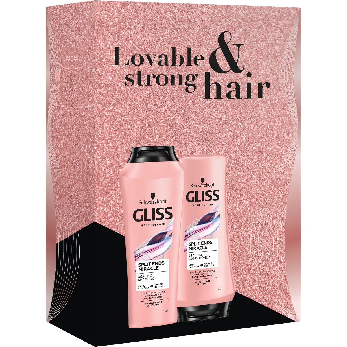 Schwarzkopf Gliss Split Ends Miracle zestaw kosmetyków do włosów, 250 ml + 200 ml