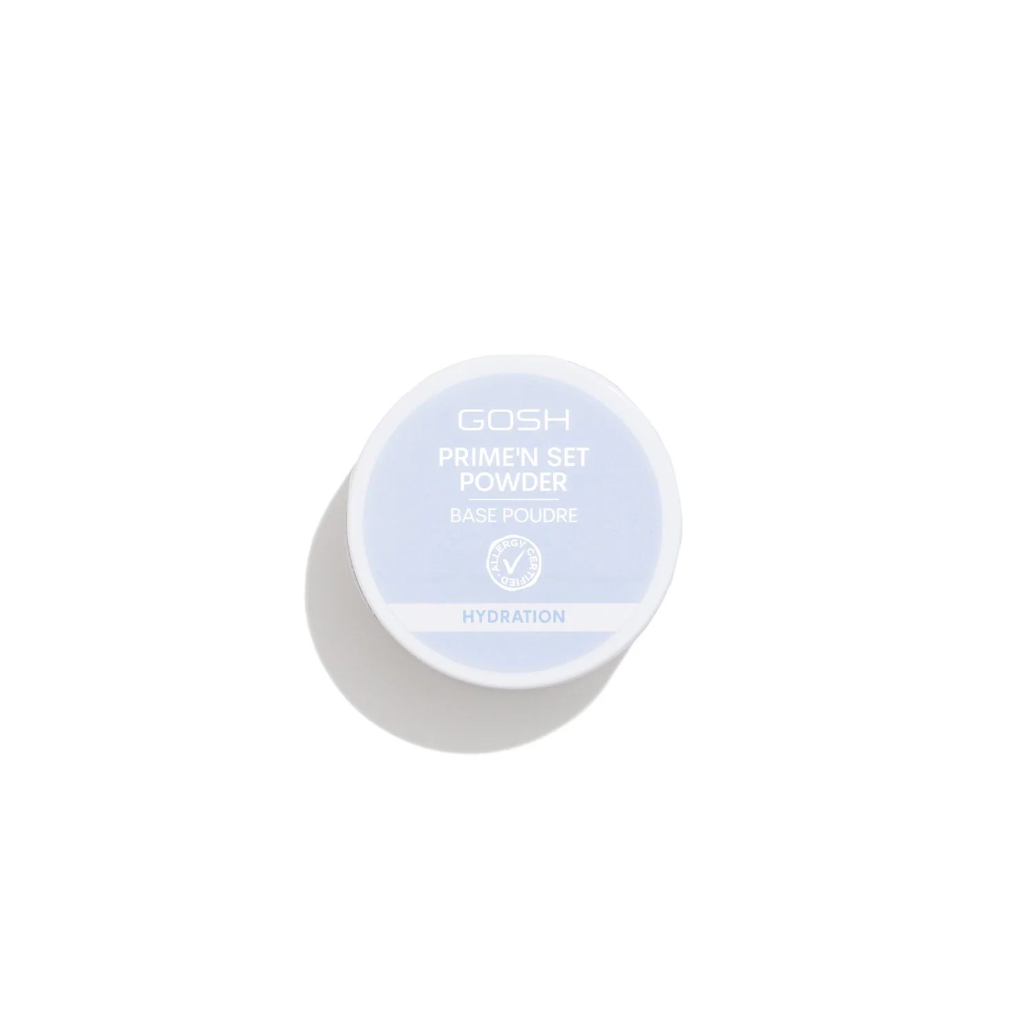 GOSH Prime'n Set utrwalająco-matujący puder/baza 3w1 z kwasem hialuronowym, 7 g