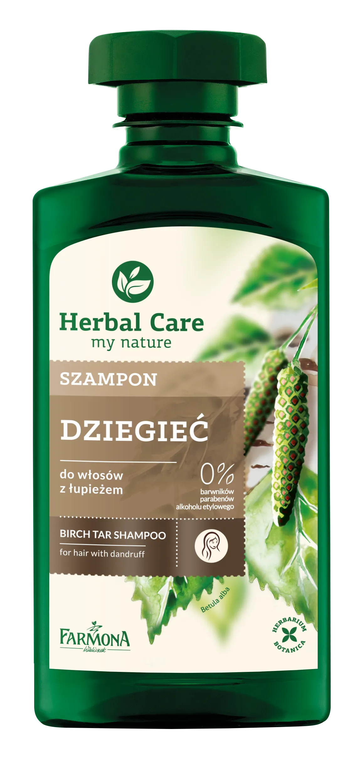 Herbal Care szampon do włosów z łupieżem Dziegieć, 330 ml 