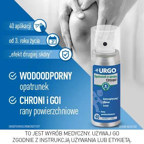 Urgo, antyseptyczny opatrunek w sprayu, 40 ml 