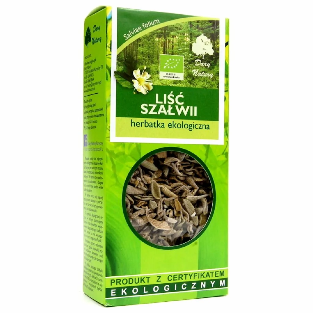 Dary Natury Liść Szałwi herbatka ekologiczna, 25 g