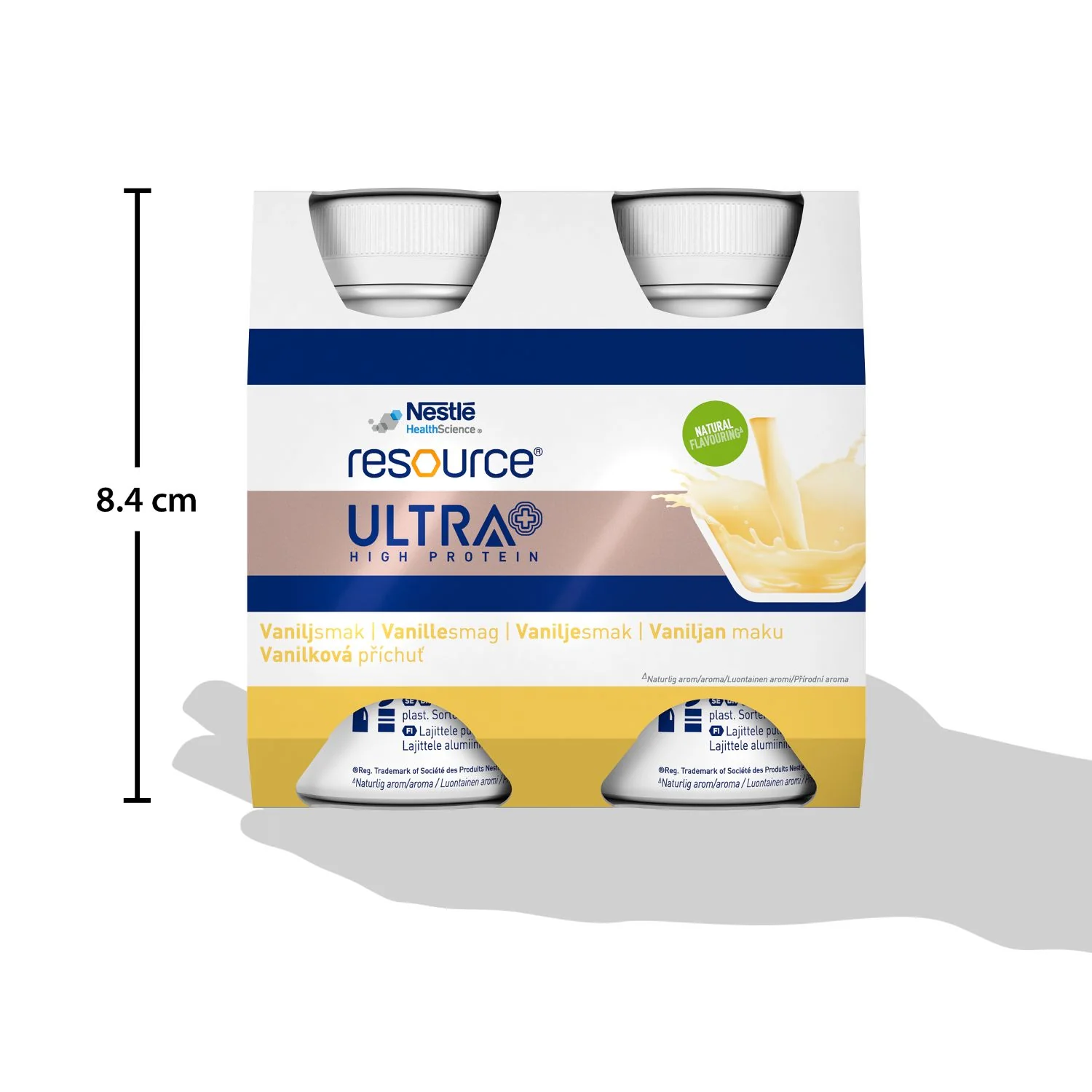 Nestlé Resource Ultra+ żywność specjalnego przeznaczenia smak waniliowy, 4 x 125 ml