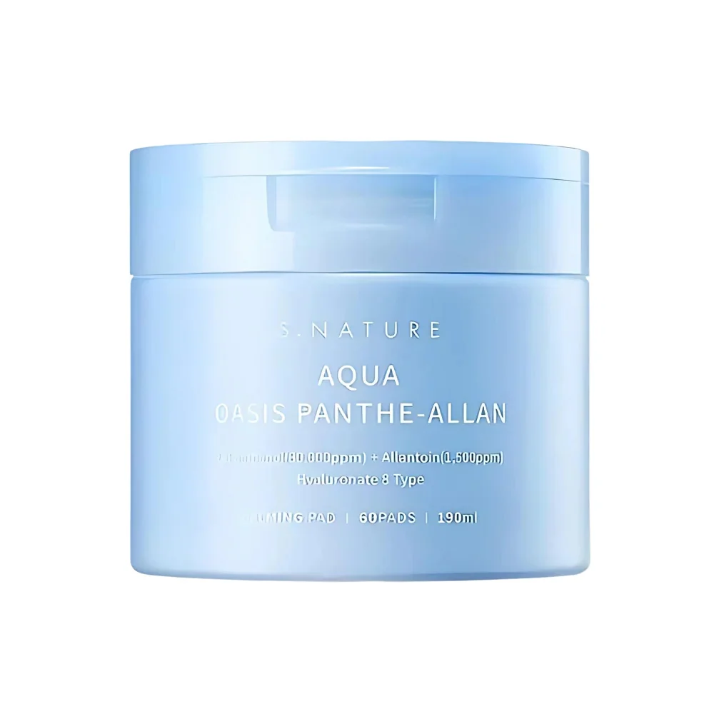 S.Nature Aqua Oasis Panthe-Allan Calming Pad łagodzące płatki do twarzy, 60 sztuk