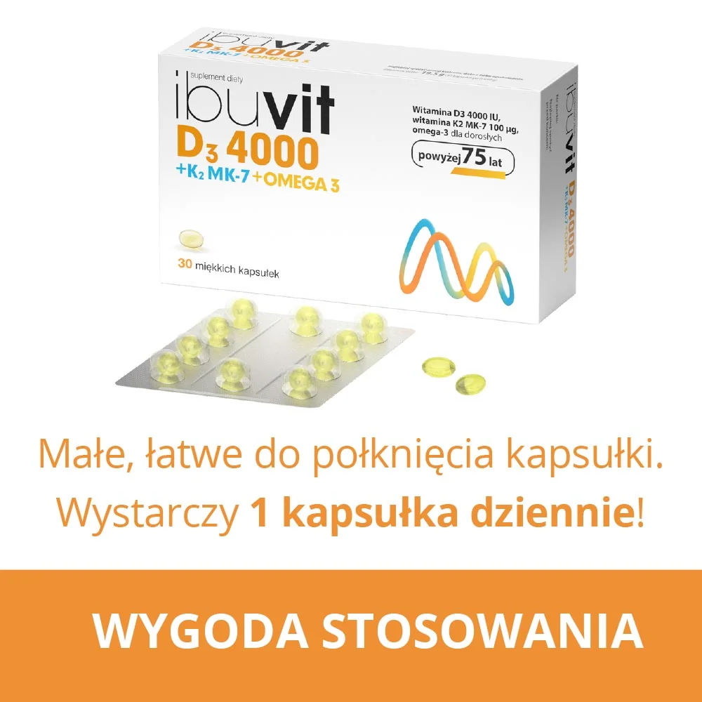 Ibuvit D3 4000 + K2 MK-7 Omega 3 30 kapsułek