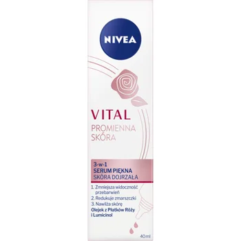 Nivea Vital Promienna Skóra 3w1 serum piękna skóra dojrzała, 40 ml