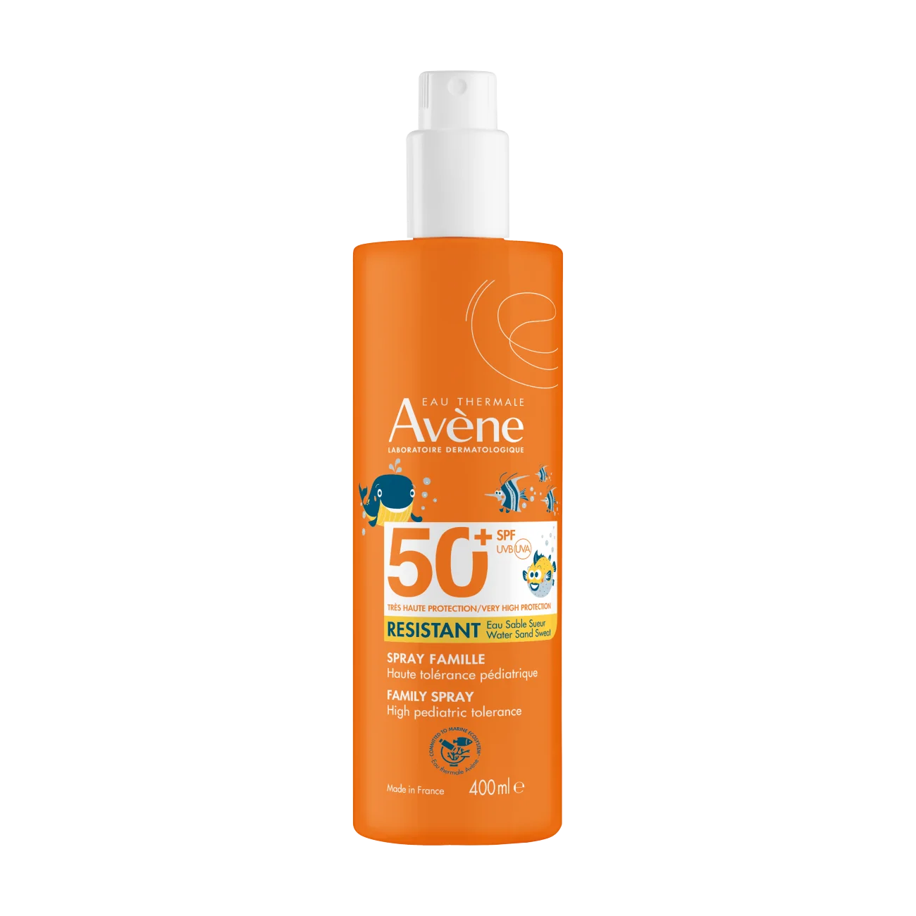 Avène Bardzo wysoka ochrona przeciwsłoneczna spray dla rodziny SPF 50+, 400 ml