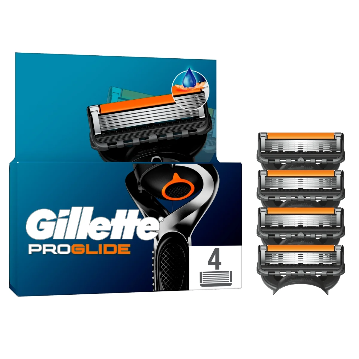 Gillette Proglide wkład do maszynki manualnej do golenia dla mężczyzn, 4 szt.