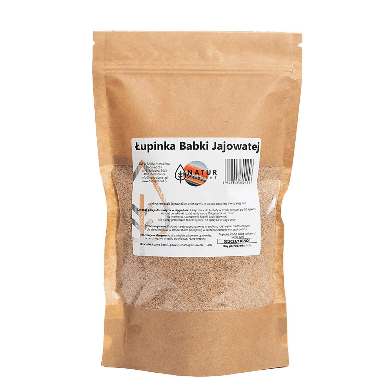 Natur planet łupinka babki jajowatej 250 g