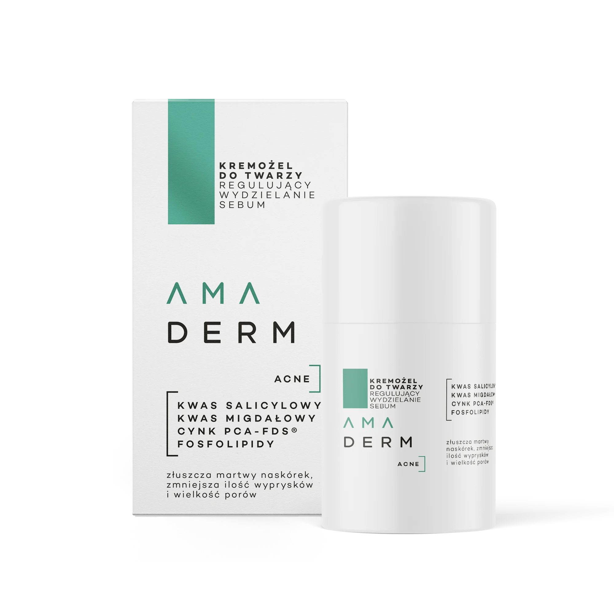 Amaderm Acne kremożel do twarzy regulujący wydzielanie sebum, 50 ml