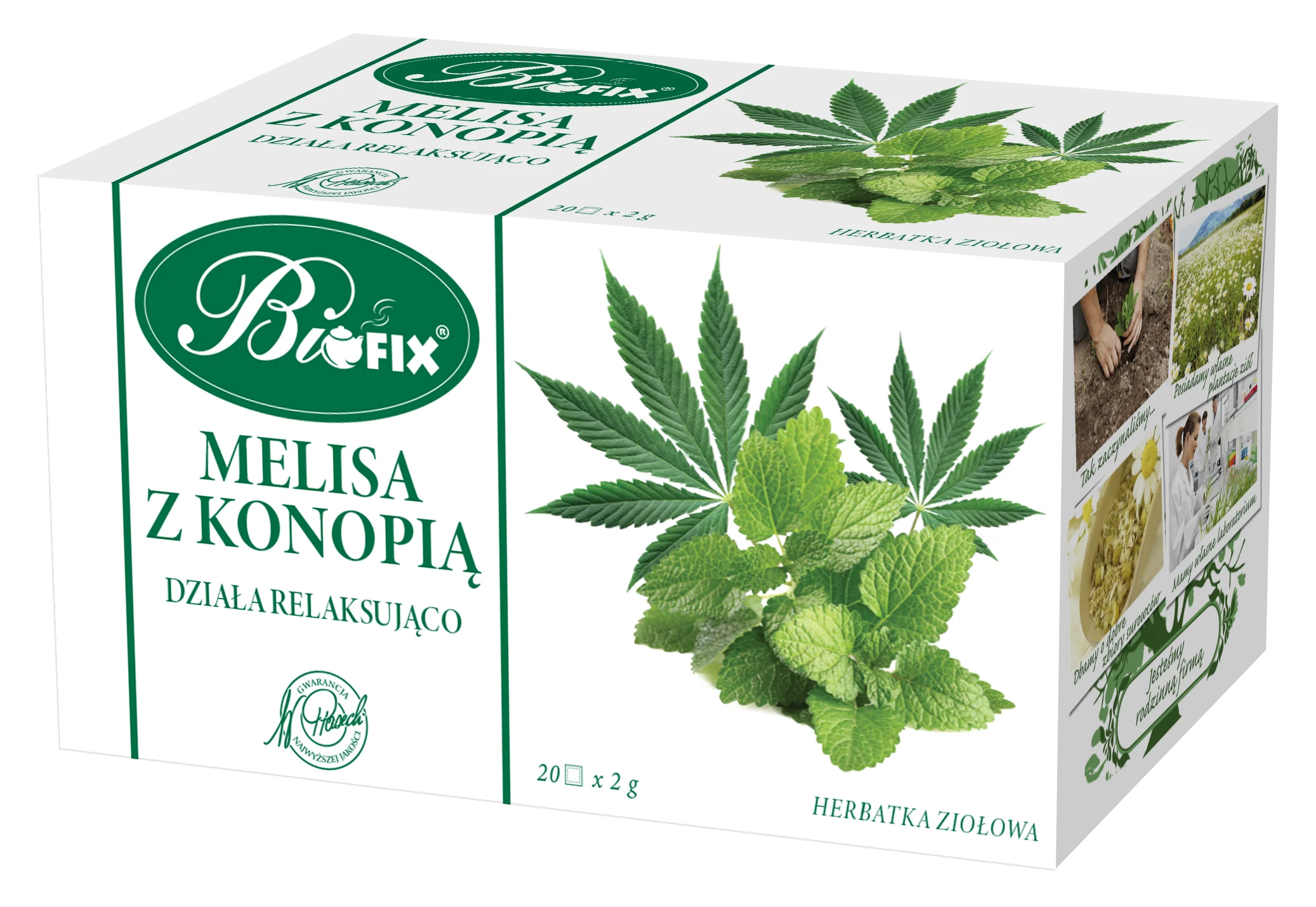 BiFIX Melisa z Konopią herbatka ziołowa ekspresowa, 20 x 2 g