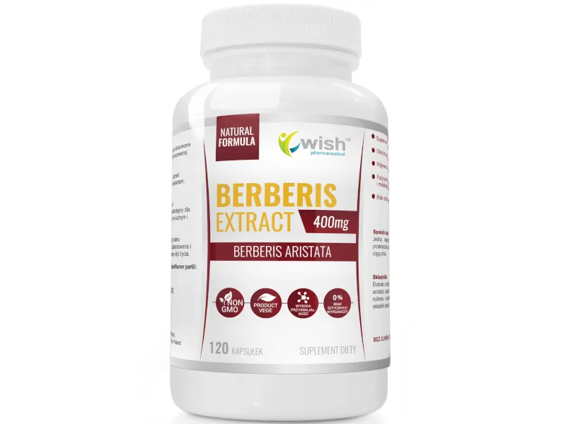 Berberis Extract 400mg, suplement diety, 120 kapsułek