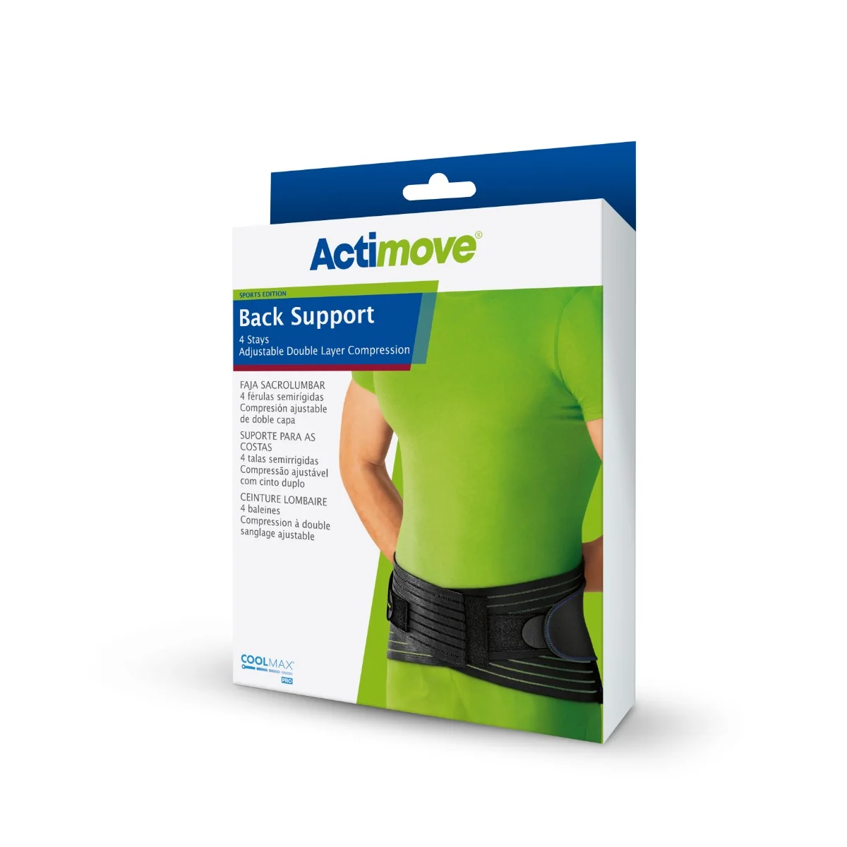 Actimove Sports Edition Back Support 4 Stays orteza lędźwiowo-krzyżowa rozmiar L, 1 szt.
