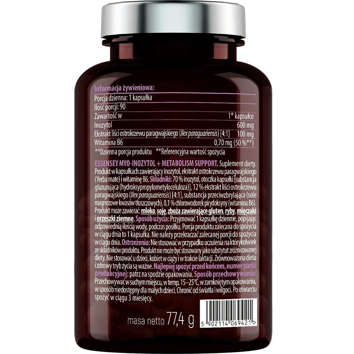 Essensey Myo-Inozytol + Metabolism Support 90 kapsułek