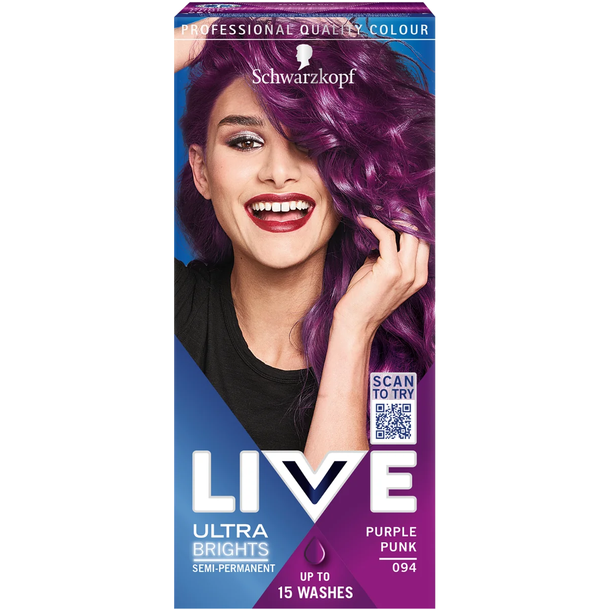 Schwarzkopf Live Ultra Brights farba do włosów 094 Purple Punk, 1 szt.