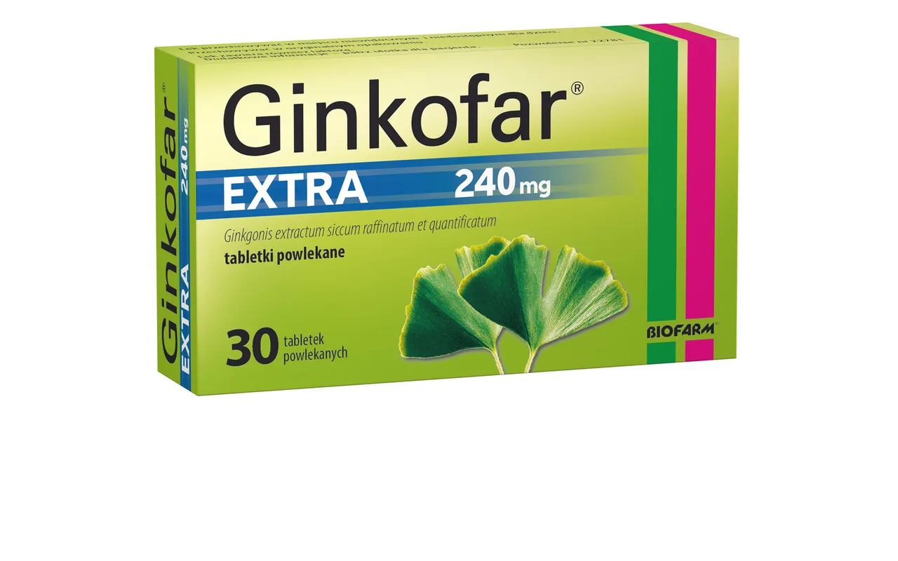 Ginkofar Extra, 0,24 g, 30 tabletek powlekanych