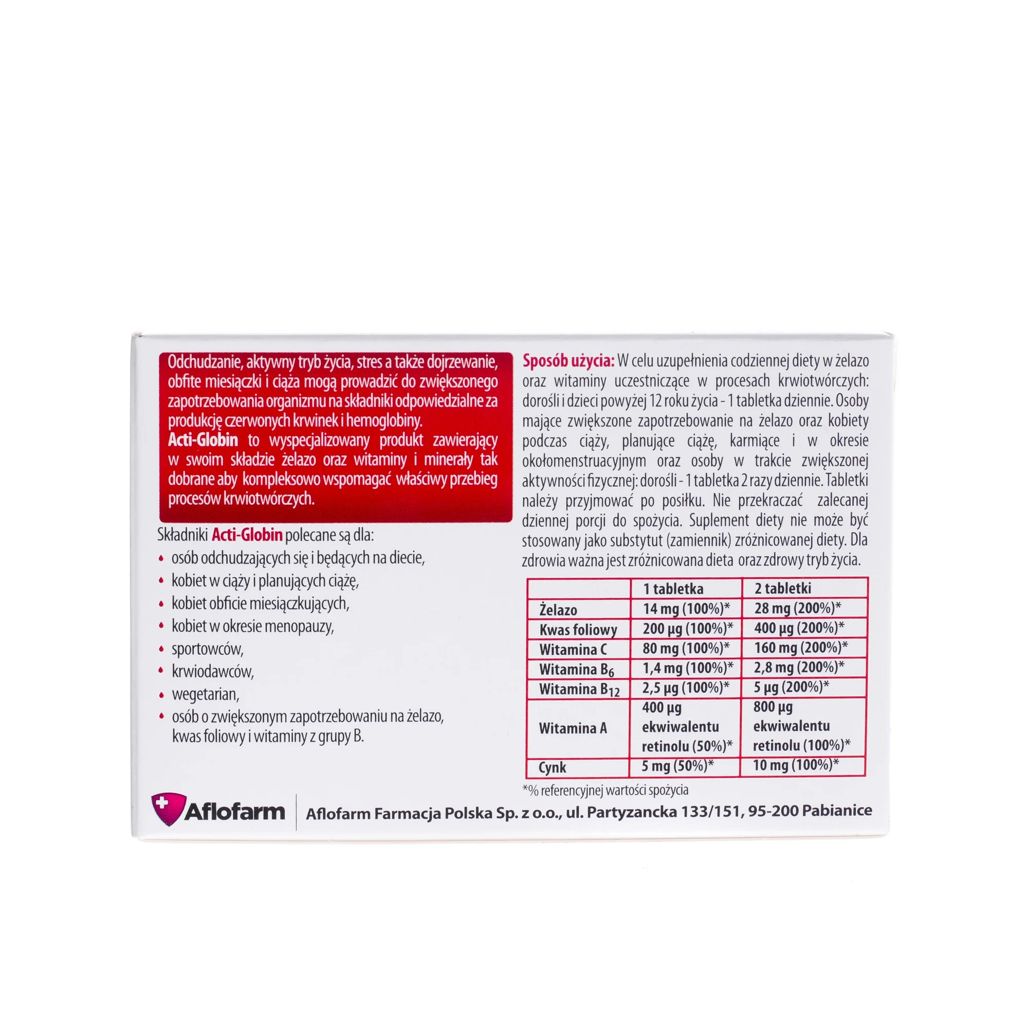 Acti-Globin, 30 tabletek 