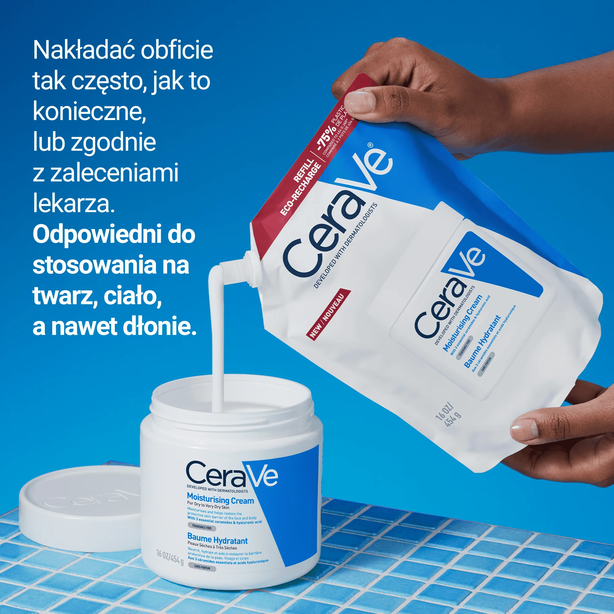 CeraVe balsam nawilżający, refill, 454 g