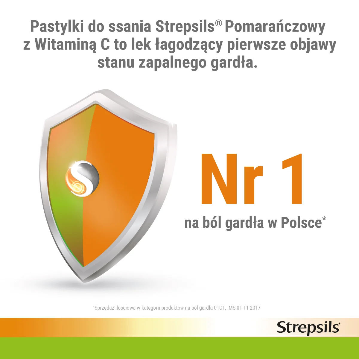 Strepsils pomarańczowy z witaminą C 24 pastylki twarde