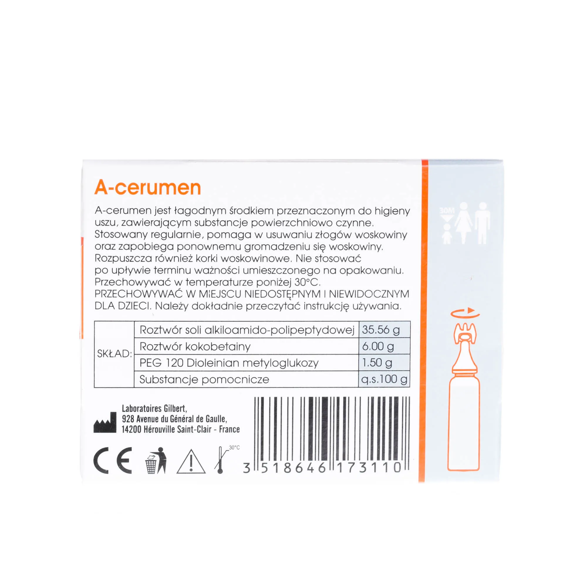 A-cerumen - preparat do higieny uszu, 5 ampułek x 2 ml 