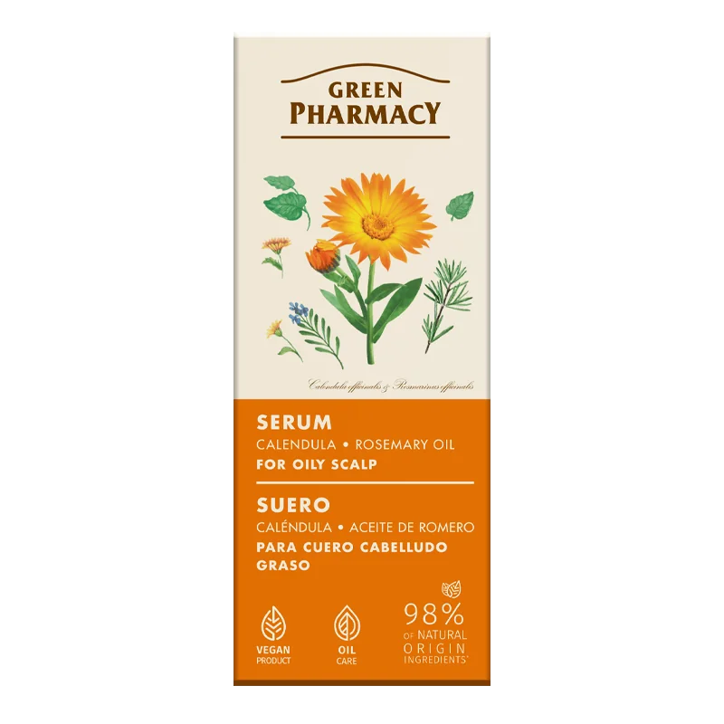 Green Pharmacy serum do tłustej skóry głowy nagietek i olej rozmarynowy, 100 ml