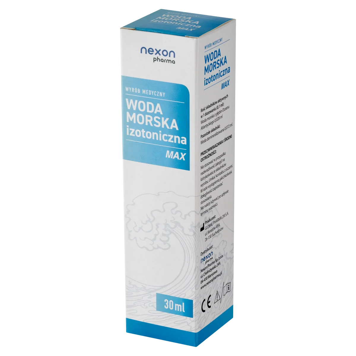 Nexon Pharma MAX woda morska izotoniczna, 30 ml