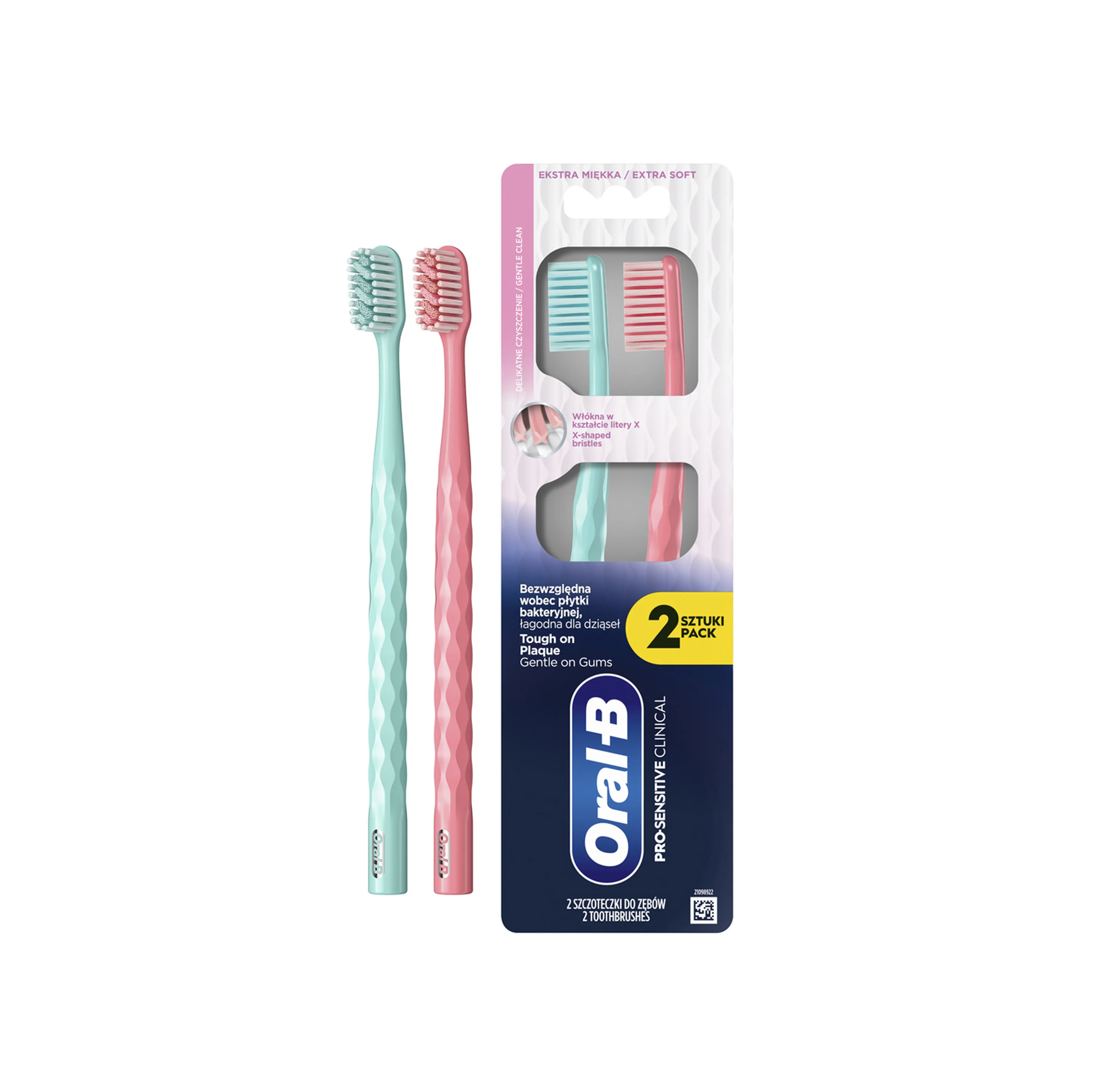Oral-B Pro-Sensitive Clinical szczoteczka do zębów, ekstra miękka, 2 sztuki