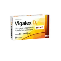 Vigalex D3 2000 j.m. retard, suplement diety, 60 tabletek powlekanych o przedłużonym uwalnianiu