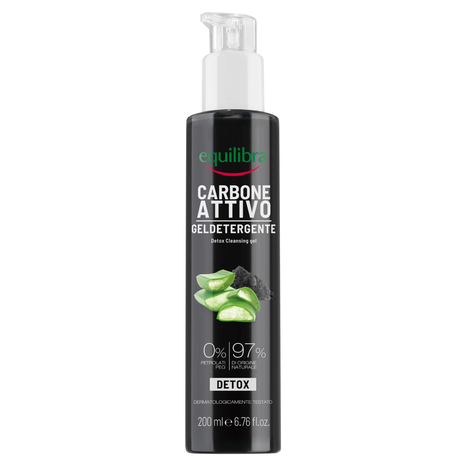 Equilibra oczyszczający żel do mycia twarzy z aktywnym węglem, 200 ml