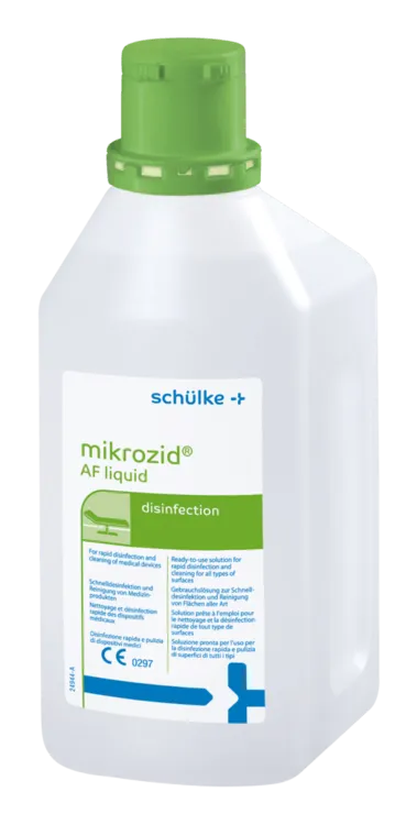 Mikrozid AF płyn, gotowy do użycia preparat na bazie mieszaniny alkoholi do szybkiej dezynfekcji wyrobów i wyposażenia medycznego, 1000ml