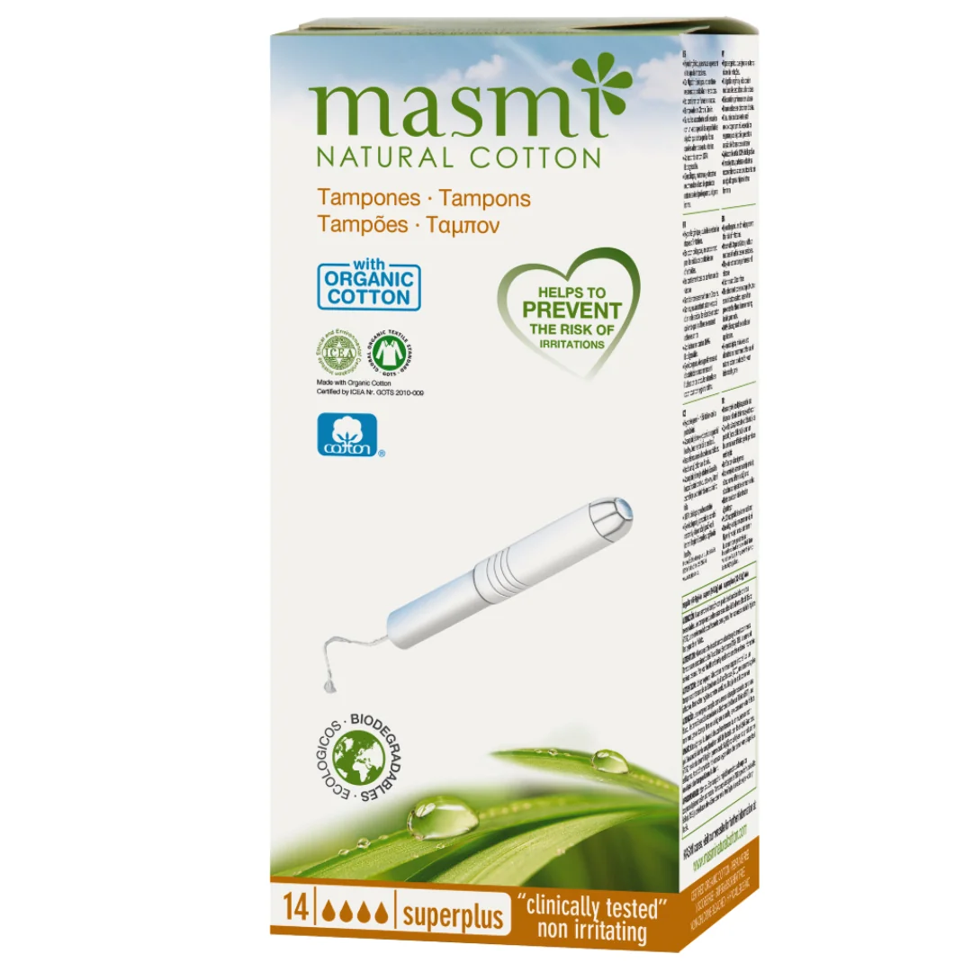 Masmi Super Plus tampony bawelniane z aplikatorem, 14 szt.