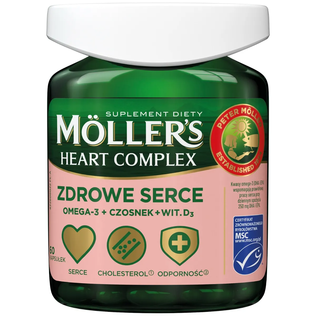Moller's Complex Heart (Zdrowe serce), suplement diety, 60 kapsułek