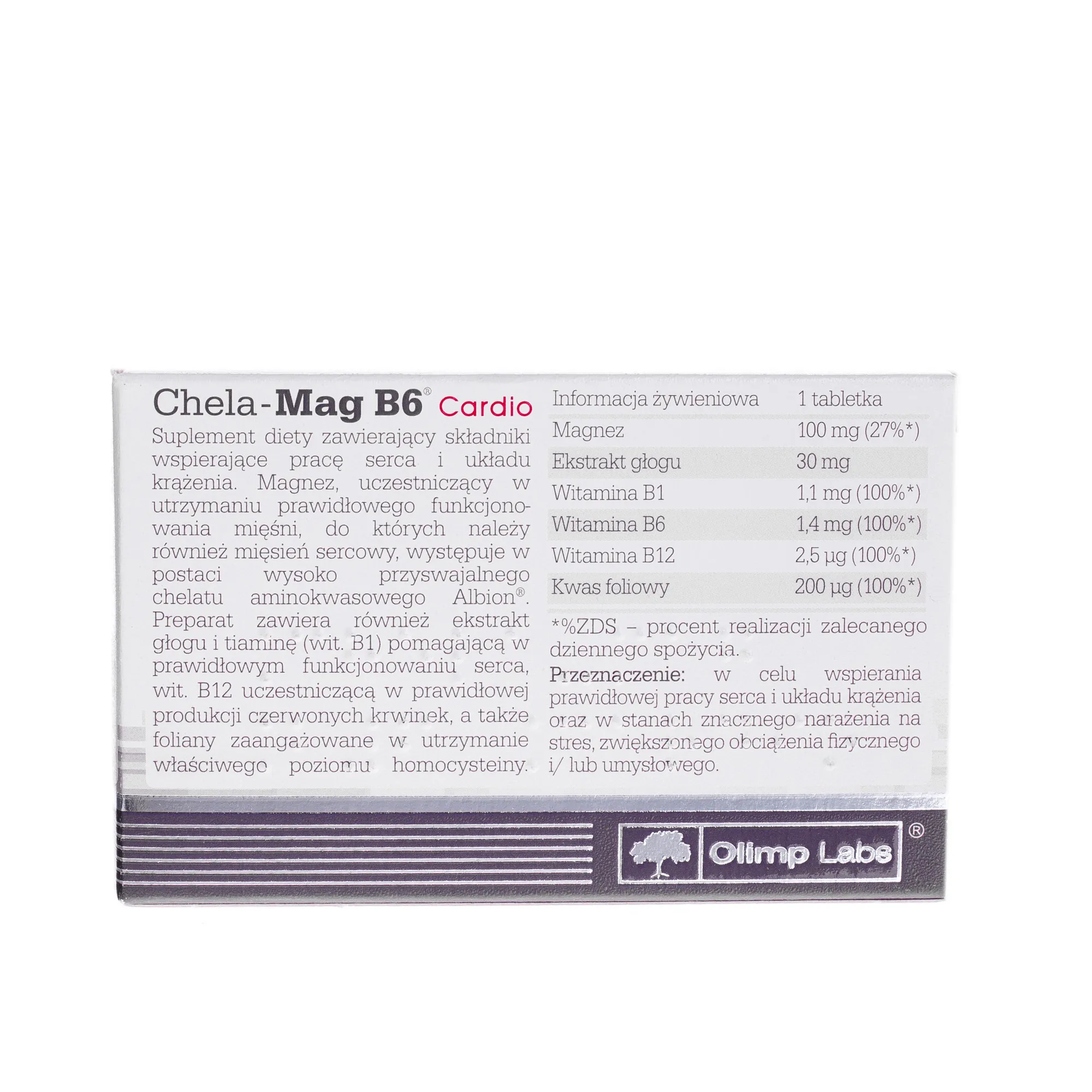 Olimp Chela-Mag B6 Cardio, suplement diety, 30 tabletek powlekanych 