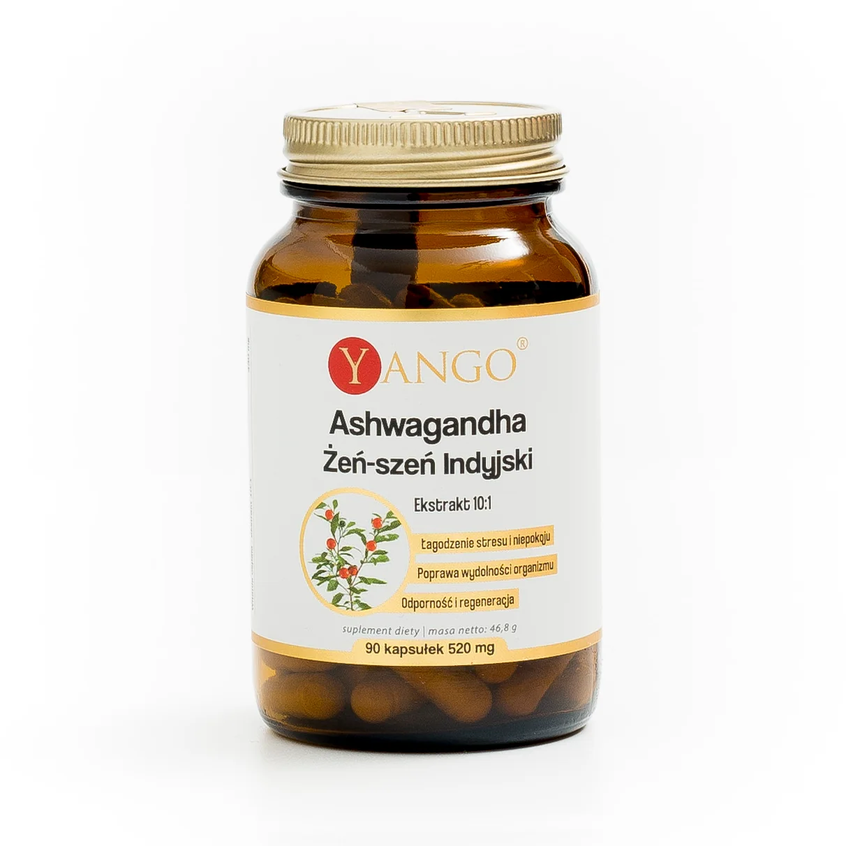 Ashwagandha - Żeń-szeń Indyjski - ekstrakt 10:1 90 kapsułek
