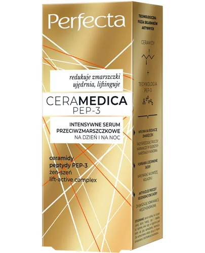 Perfecta Ceramedica PEP-3 intensywne serum przeciwzmarszczkowe na dzień i noc, 30 ml