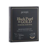 Petitfee Black Pearl & Gold hydrożelowa maska w płachcie z czarną perłą i złotem, 32 g