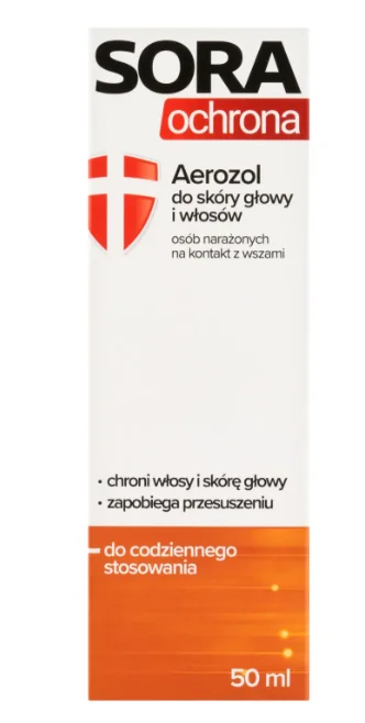 Sora Ochrona aerozol na włosy zapobiegający wszawicy, 50 ml