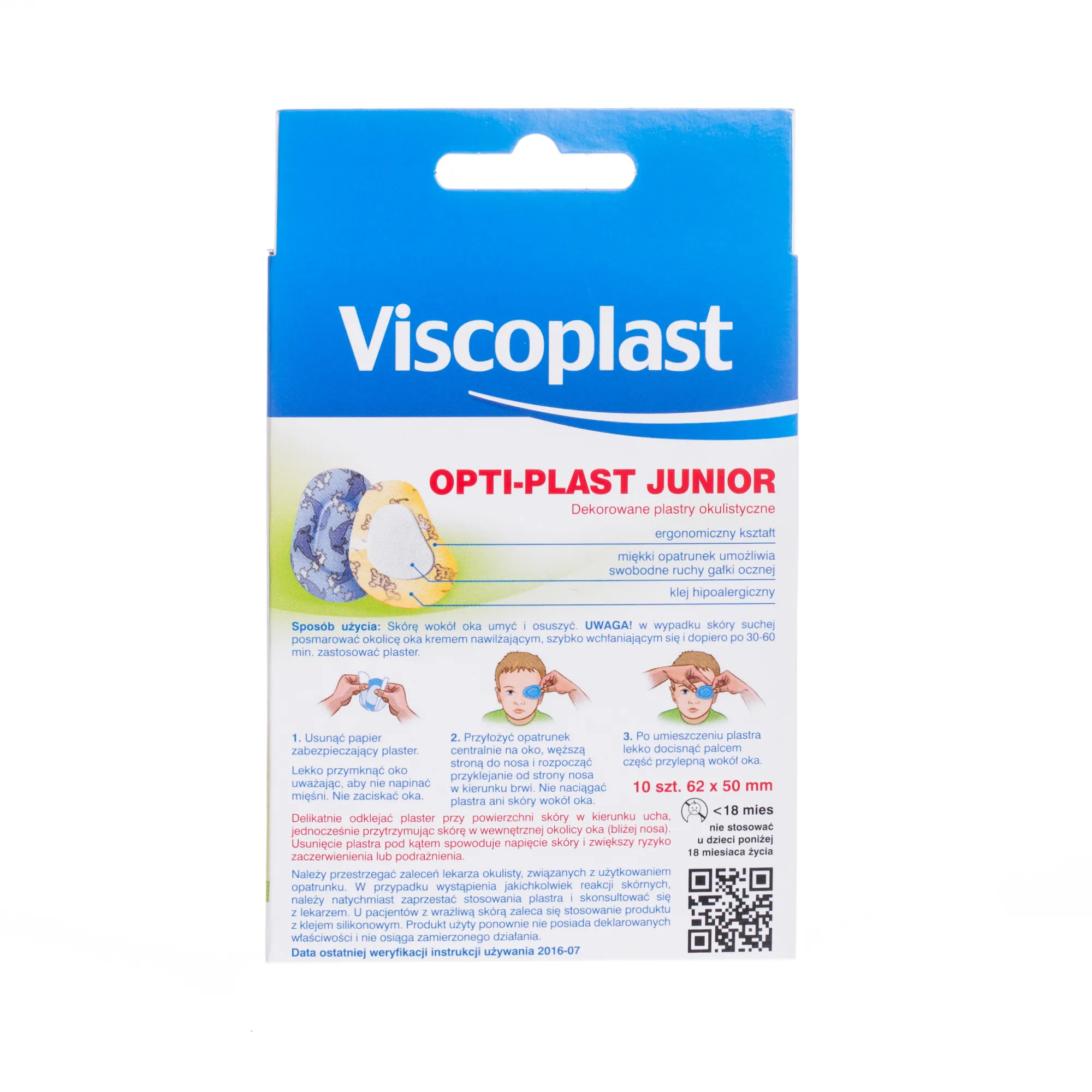 Viscoplast Opti-Plast Junior, plastry okulistyczne dekorowane, 10 sztuk 