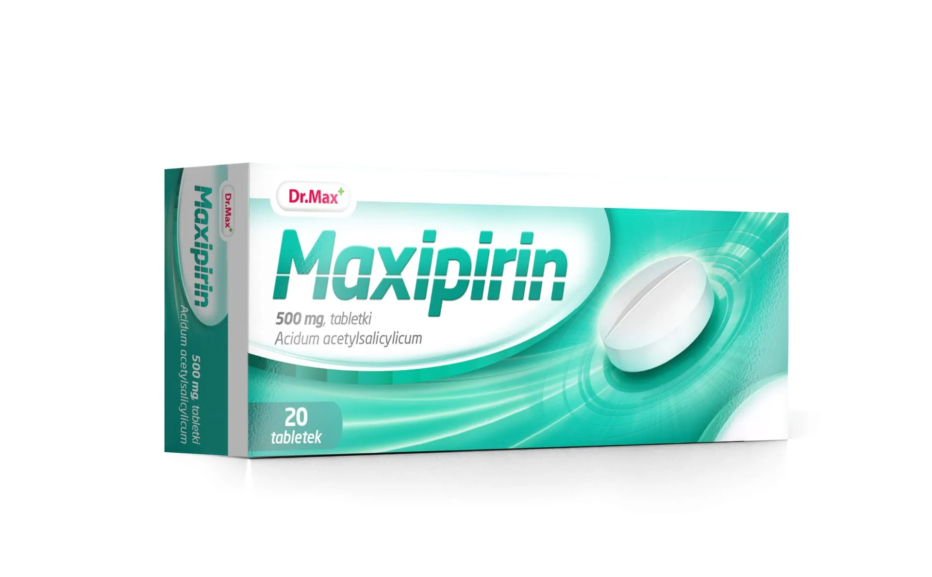 Maxipirin Dr.Max, 500 mg, 20 tabletek. Data ważności 31-03-2023
