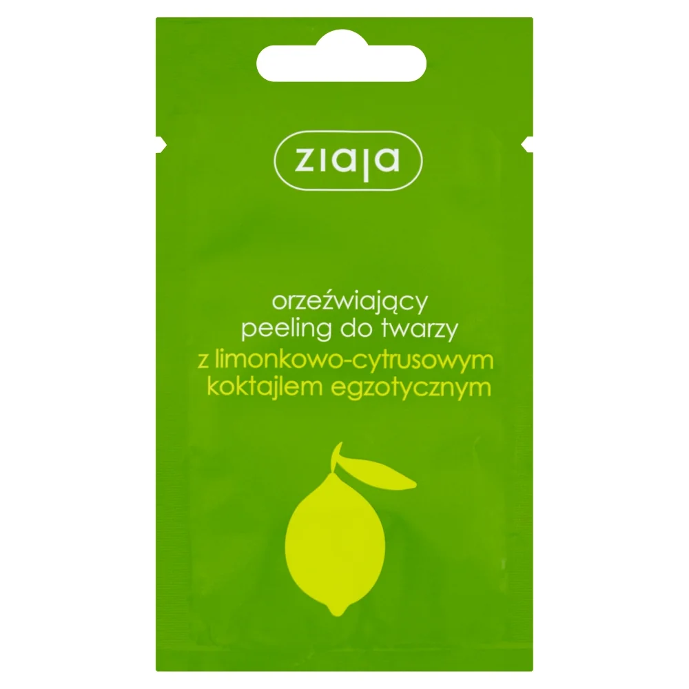 Ziaja orzeźwiający peeling do twarzy z limonkowo-cytrusowym koktajlem egzotycznym, 7 ml