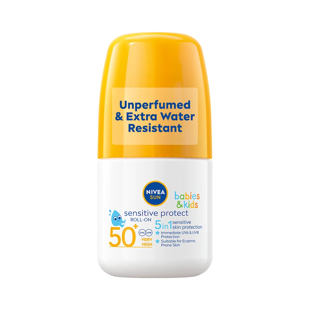 Nivea Sun Kid's Sensitive mleczko do opalania, rol-on SPF 50+, 50 ml