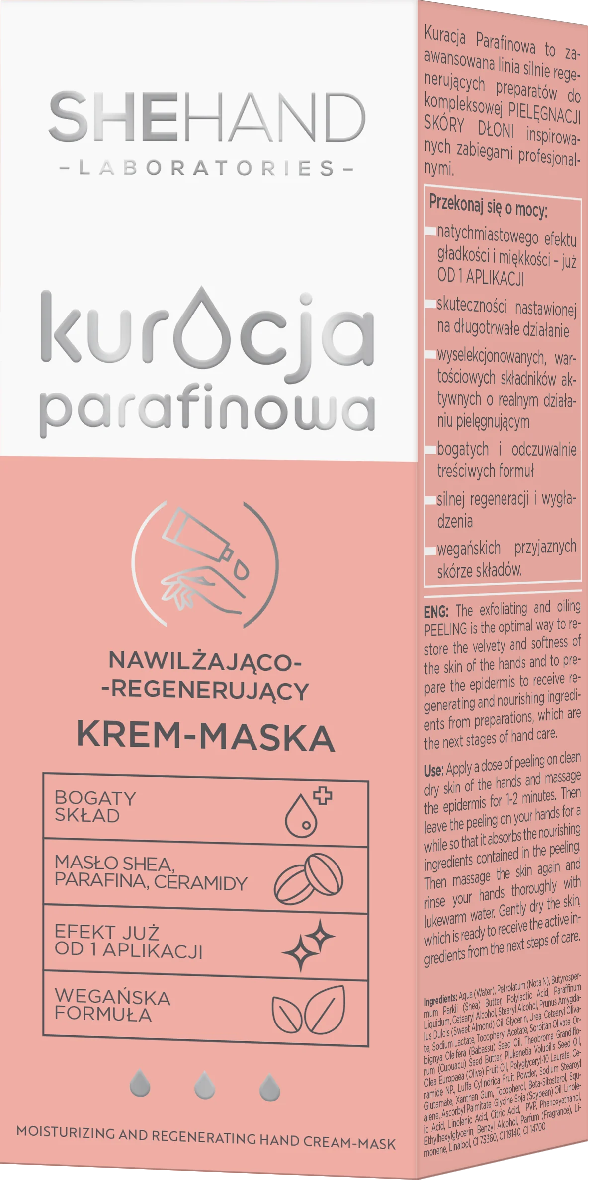 SheHand Kuracja parafinowa nawilżająco-regenerujący krem-maska do dłoni, 75 ml