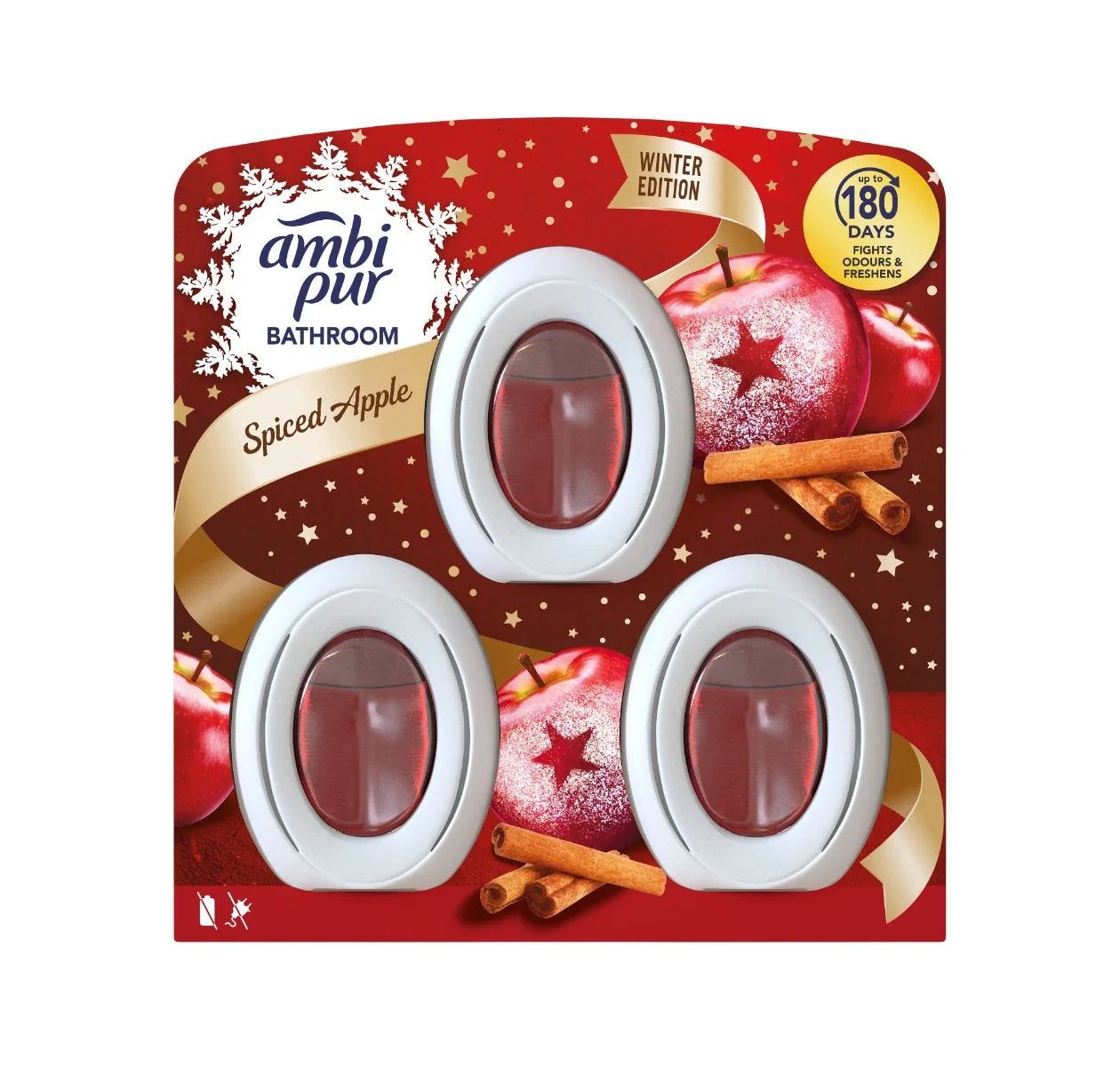 Ambi Pur Łazienka Spiced Apple odświeżacz powietrza, 3 x 8 ml