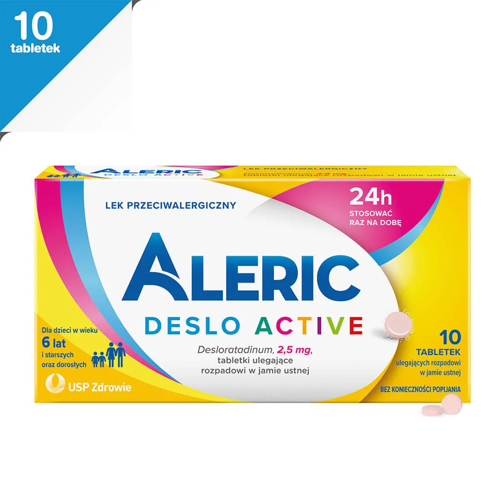 Aleric Deslo Active, 2,5 mg, 10 tabletek ulegających rozapdowi w jamie ustnej