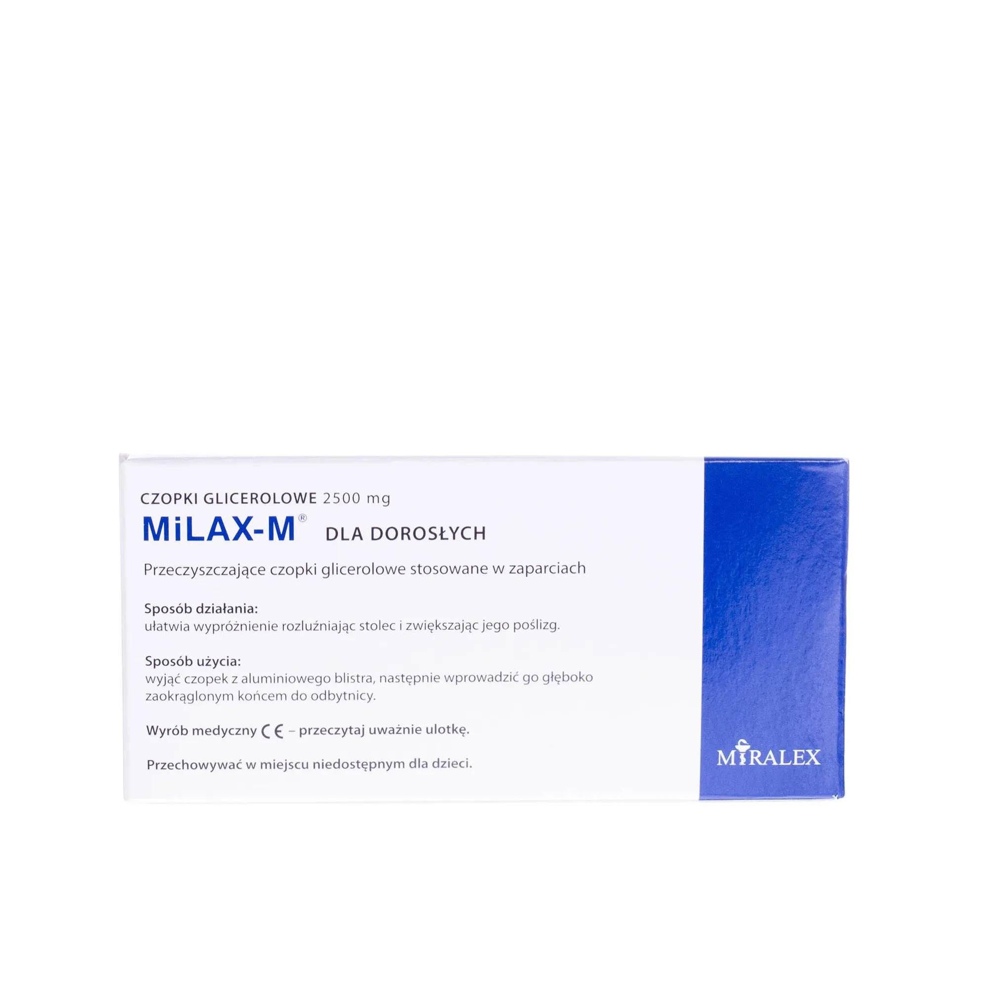Milax-M, czopki glicerolowe dla dorosłych 2,5g, 10 czopków 