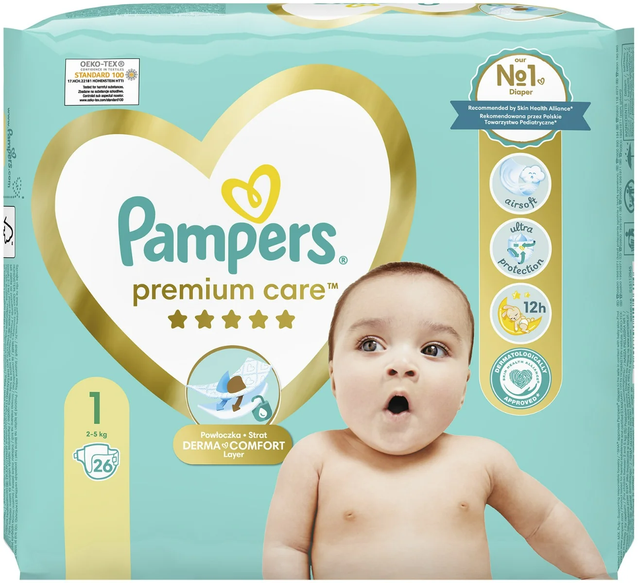 Pampers Premium Care pieluchy, rozmiar 1, 26 szt.