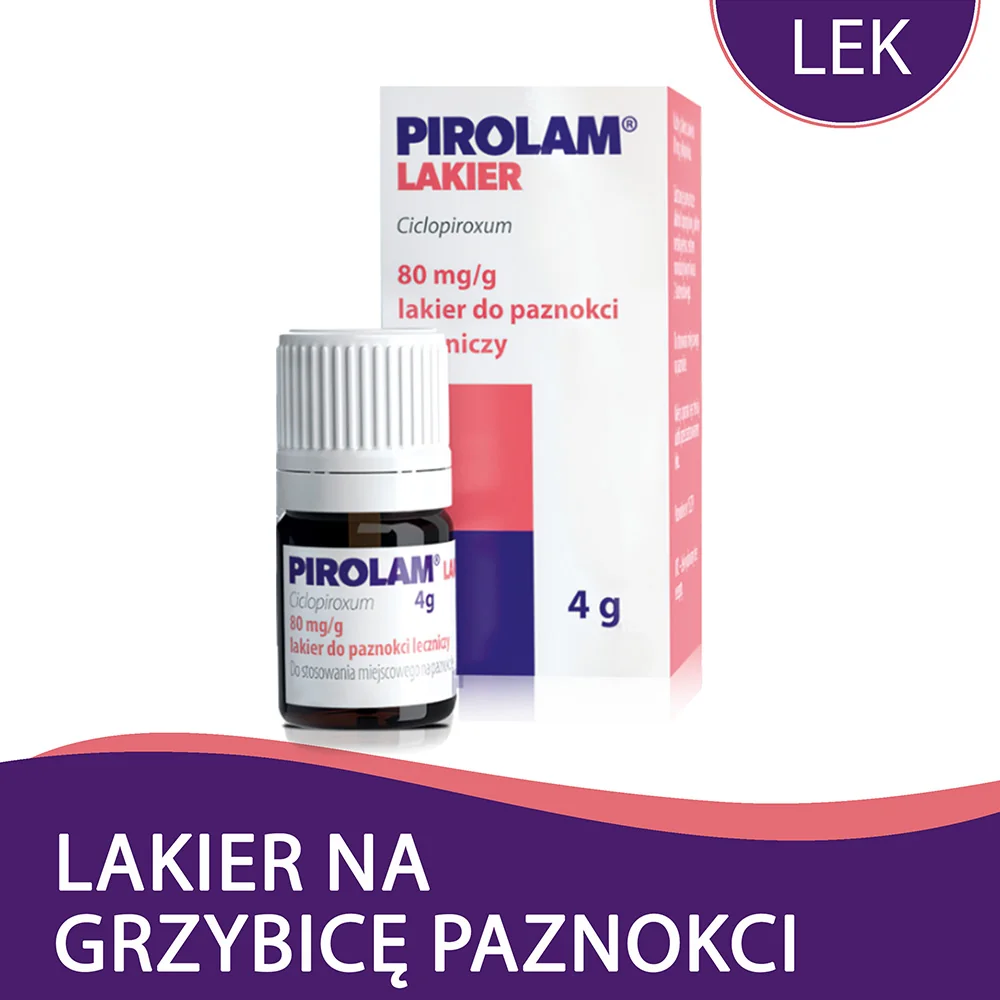 Pirolam Lakier 80 mg/g, lakier do paznokci leczniczy, 4g